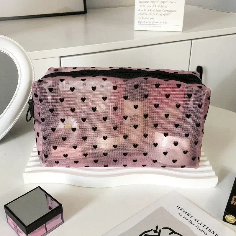 Nylon Mesh Cosmetic Zipper Bag