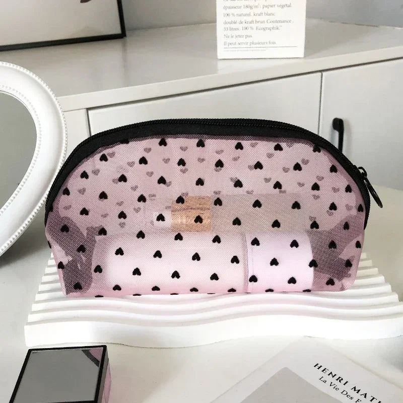 Nylon Mesh Cosmetic Zipper Bag