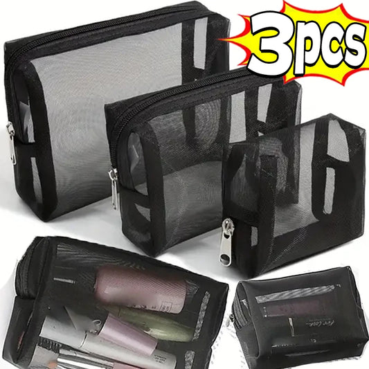 Women Mesh Cosmetic Bag