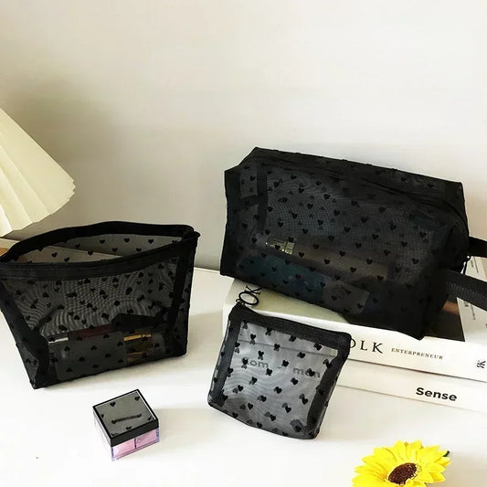 Nylon Mesh Cosmetic Zipper Bag